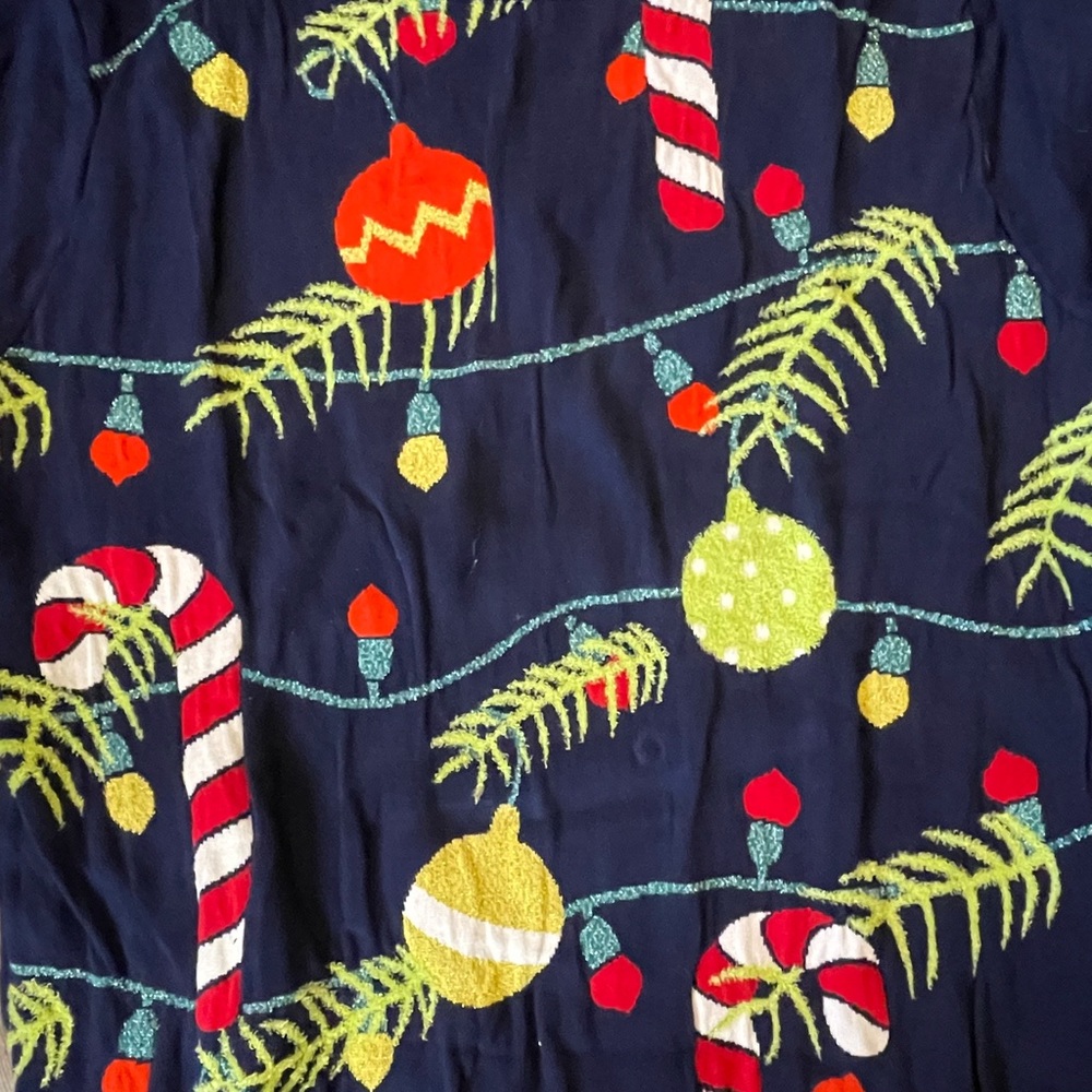 EUC Ugly/Festive Christmas Sweater Ornaments Navy -XL - Picture 2 of 9